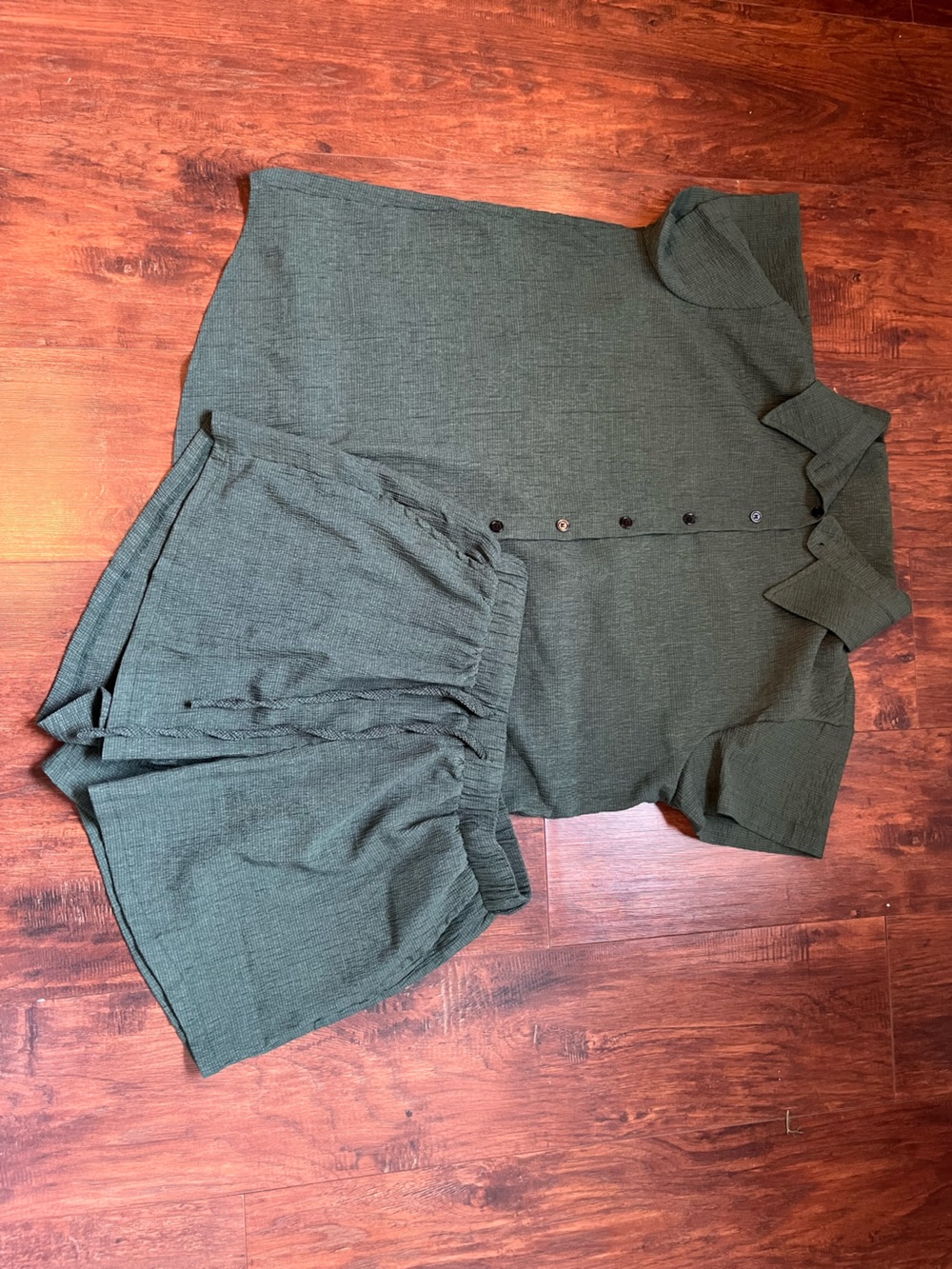 Dark Green Pajama Set